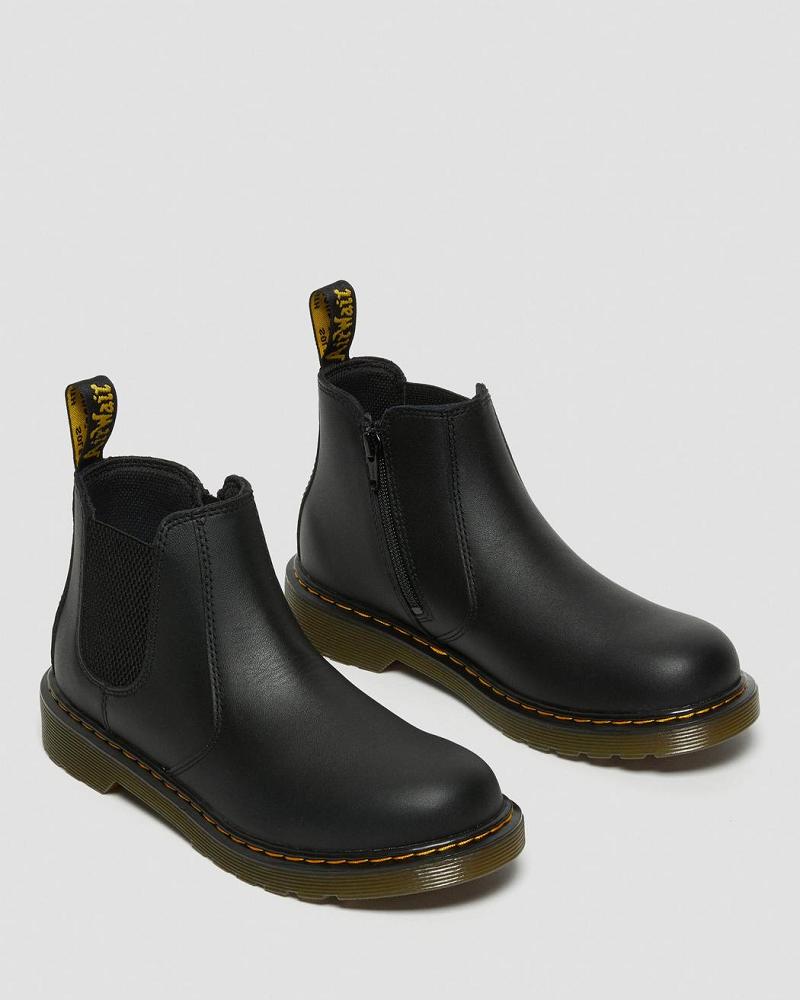 Botines Chelsea Dr Martens Youth 2976 Softy T Cuero Niños Negros | MX 150LIS